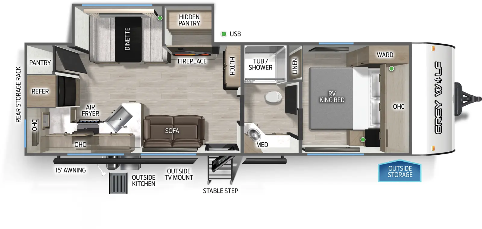 Grey Wolf 26SS Floorplan